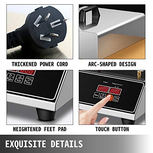 VBENLEM 110V Commercial Souffle Machine 1500W Electric Dorayaki Baker Non-Stick Stainless Steel Souffle Making Machine Fluffy Cupcake Maker With Copper Heating Plate for Pancake, Muffin, Puff Pastry - Thumbnail 3