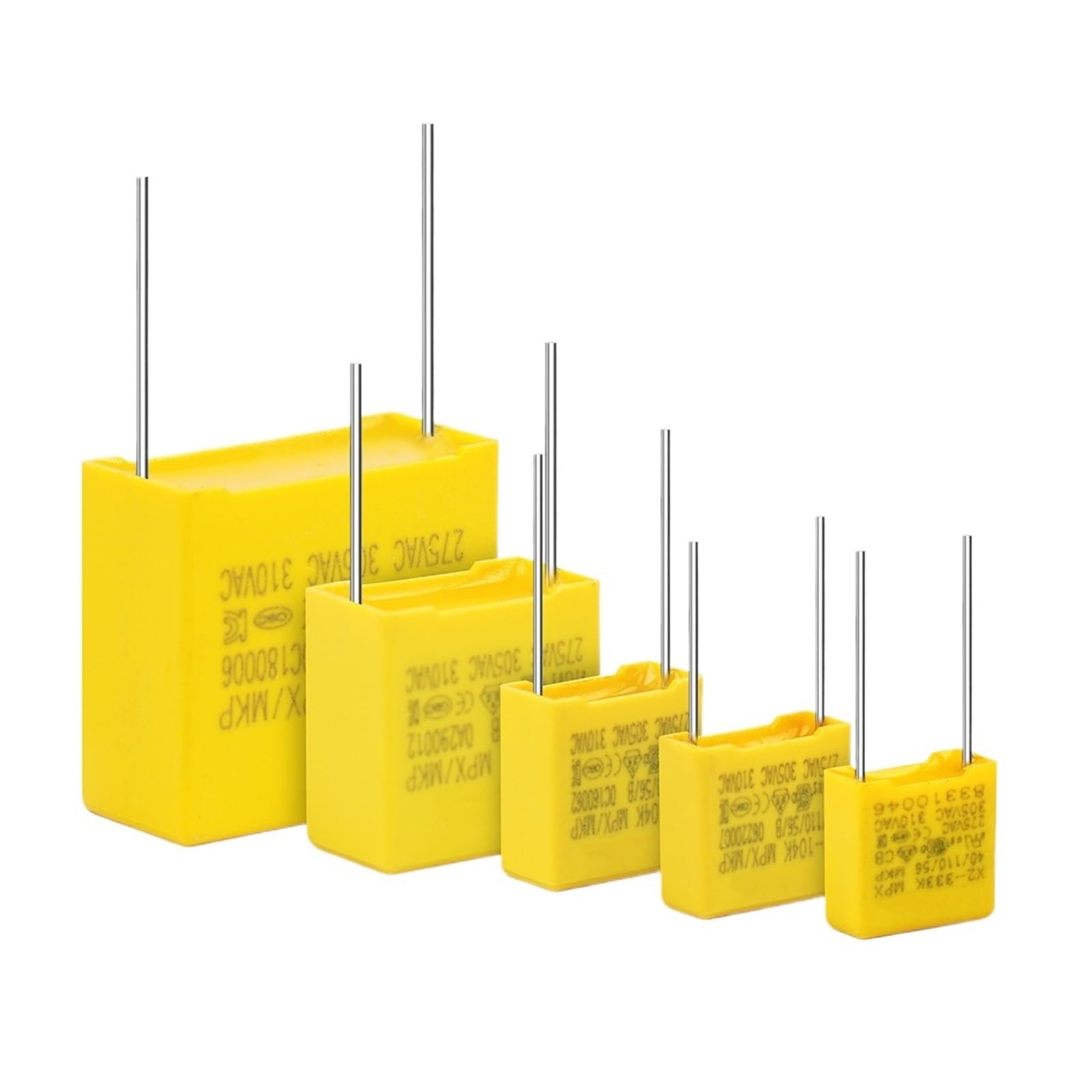 Condensadores de película X2 275V CA de 0.33uF P10 para placas electrónicas 5