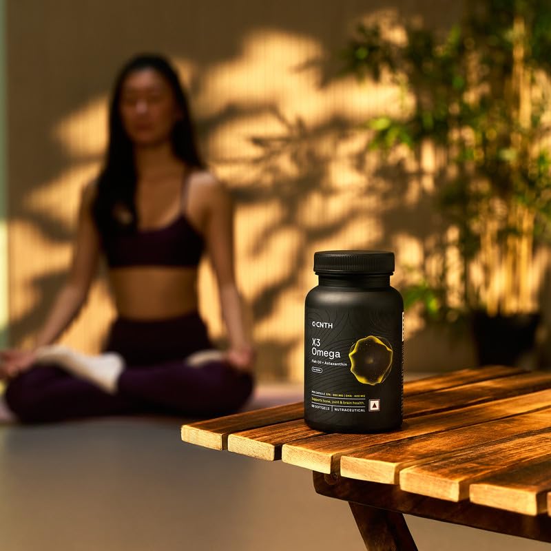 Image of CNTH X3 Omega | EPA 560 mg - DHA 400 mg - Astaxanthin 2 mg | High-Strength Marine Omega 3 Softgels |Joint, Skin & Cognitive Support | 60 Softgels (2 Month Supply)