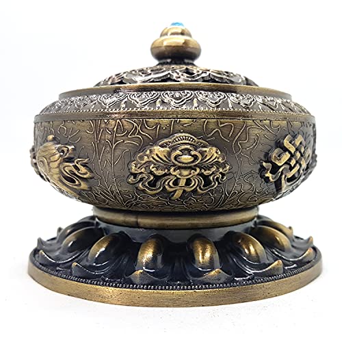 Turíbulo Incensário De Mesa Metal Riqueza Sofisticação 8cm