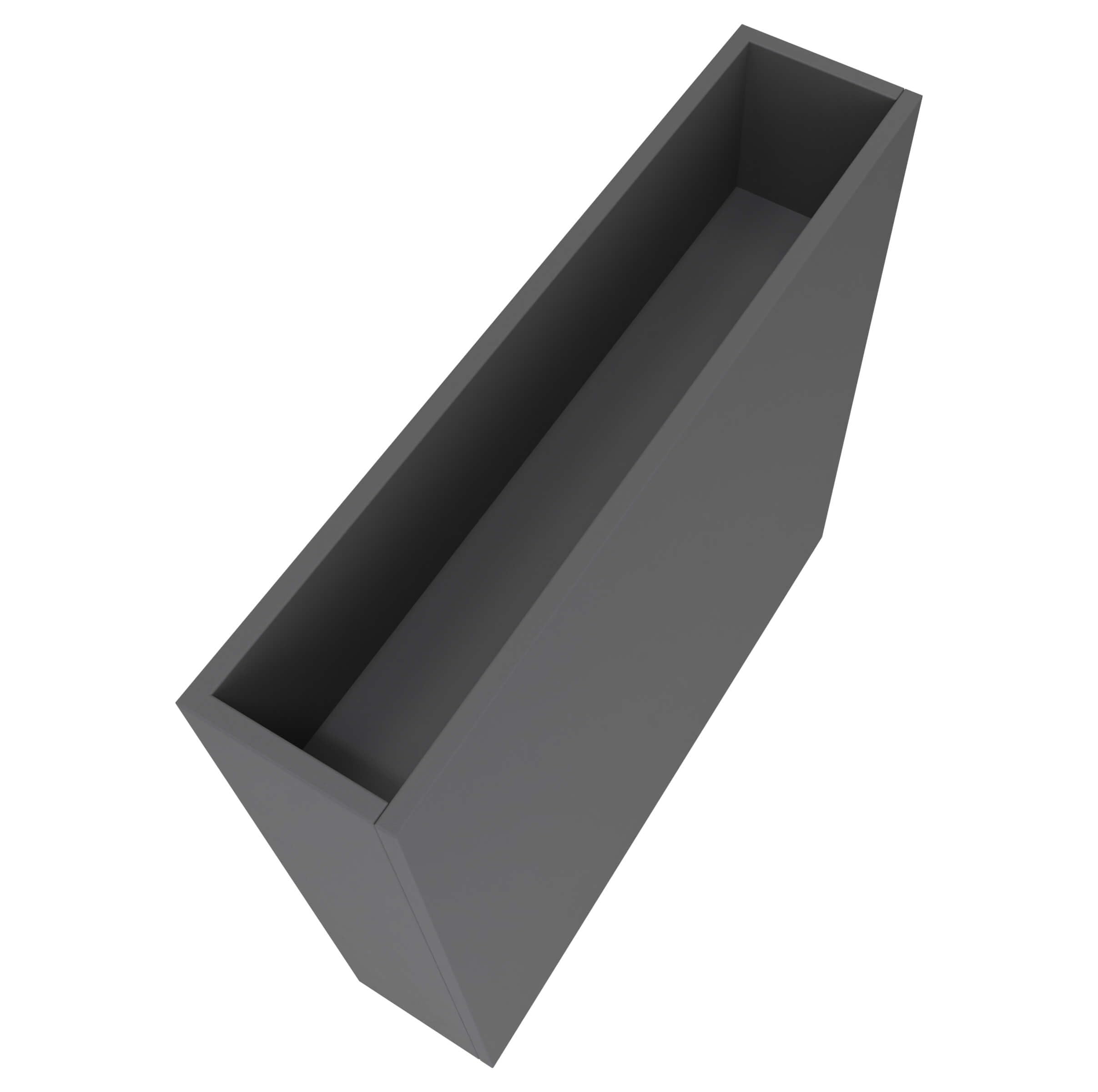 Eigentlich Pflanzkasten Indoor, B80xH77xT18 cm, Pflanzenkübel aus Holz als Sichtschutz für Schreibtisch, Raumteiler bepflanzbar, Pflanzenbehälter (Gefäß Standard, Anthrazit)