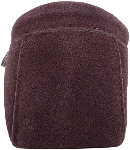SNUGRUGS Men's Alfie Wool Lined Suede Sole Moccasin Slipper, Dark Brown, 9 US | Image 2