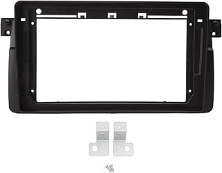 Rádio de carro Fascia, kit de instalação de painel surround estéreo fáscia de rádio veicular de 9 polegadas compatível com 3 séries E46 1998-2005