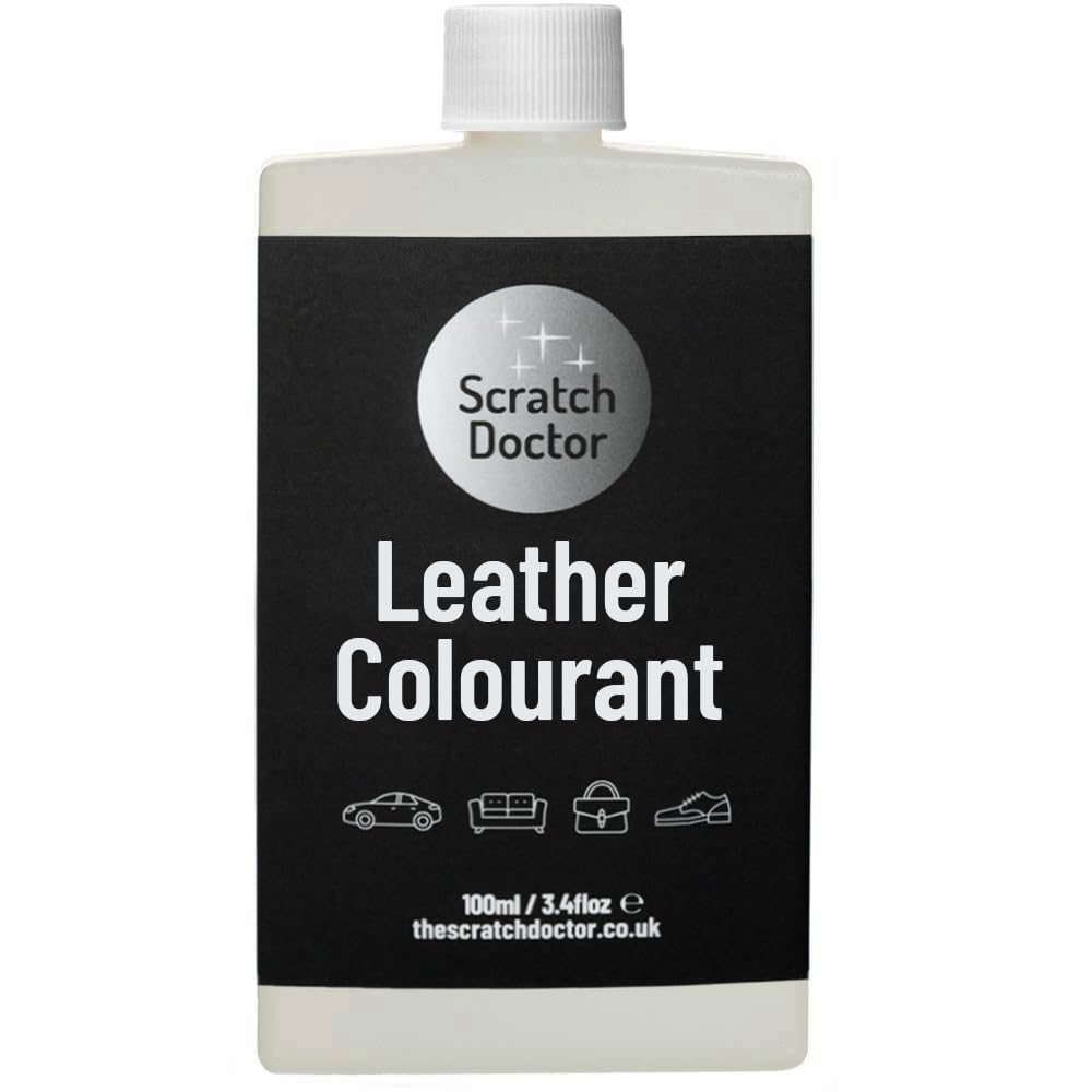 Scratch Doctor Leather Colourant Restore & Repair Leather Faux Vinyl Paint for Furniture Sofas Car Seats Shoes Handbags (Light Cream, 100ml)