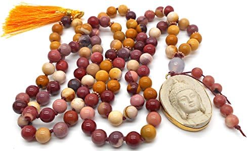 Palisade Mookaite 108 Bead Mala with Tibetan Pendant/Amulet