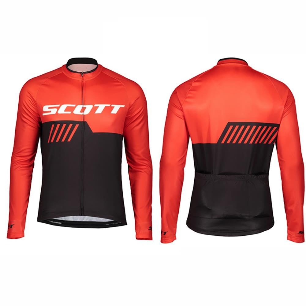 Maglia da ciclismo + pantaloni da uomo a manica lunga da ciclismo imbottitura, equipaggiamento per bicicletta e mountain bike, traspirante confortevole - 3