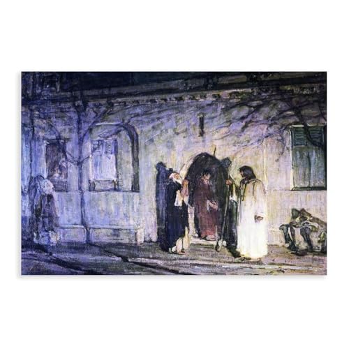 Christ avec la femme cananéenne toile Henry Ossawa Tanner tableau art