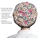 DELORIGIN Line Art Flowers Scrub Caps with 4 Buttons Cotton Nurse Cap Elastic Surgical Hats with Sweatband Chef Bouffant Scrub Cap for Women Men Vet Nurse Cooking Cleaning Head Cover One Size Fits All