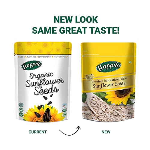 Image of Happilo Premium Raw Sunflower Seeds for Eating Without Shell 250g, Healthy Protein Snack for Diet Food (Pack of 3)