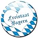 Kühlschrankmagnet Flagge Bayern mit Herz Geschenk Magnet Fan Länder Souvenir für Magnettafel stark groß Ø 50 mm