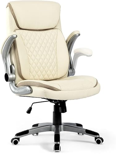 Savourseat Silla ergonómica de escritorio ejecutiva con reposabrazos abatibles y altura ajustable, 300 libras grande y alta, silla de oficina de disponible en Yaxa Peru