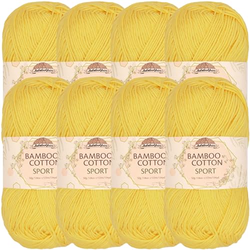 Image of JubileeYarn Bamboo Cotton Sport Yarn - 50g /Skein - Yellow Brick Road - 8 Skeins