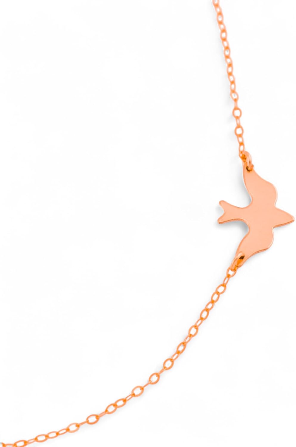 HotMixCold Small Soar Dove Bird Necklace, Delicate 925 Silver or 14k Gold fill or 14K Rose Gold fill Flying Bird Pendant Choker Necklace, Dainty Chain Layering Jewelry