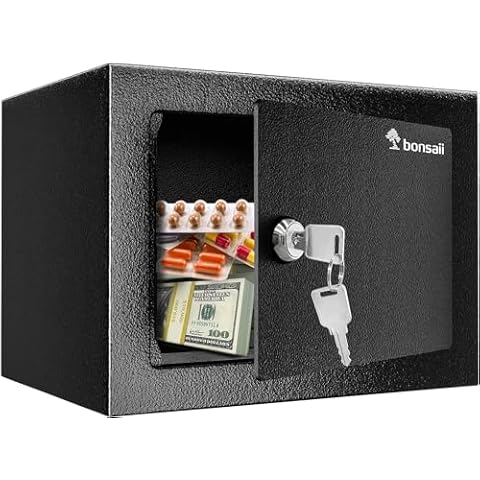 Bonsaii Steel Safe Box with Key Cover
