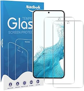 Natbok [2 Pack] Screen Protector for Samsung Galaxy S22 5G,9H Hardness, Ultra Resistant, Anti-Fingerprints, No Bubbles,0.33mm HD-Clear Tempered Glass for Galaxy S22 5G [Easy Install]