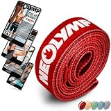 NEOLYMP Premium Fitnessbänder aus Baumwolle (Rot – Ultraleicht: 5 kg - 10 kg) – Nachhaltige, waschbare Resistance Bands mit über 100 Trainingsübungen zum Einsatz in verschiedenen Bereichen