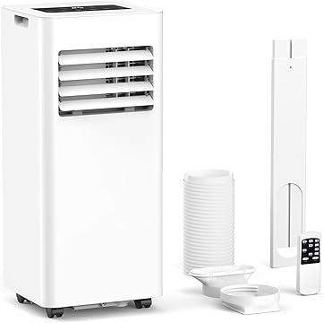 ポータブルエアコン ホワイト リモコン付き　あああ オートルーバー付 パワフルポータブルエアコン ホワイト QS520