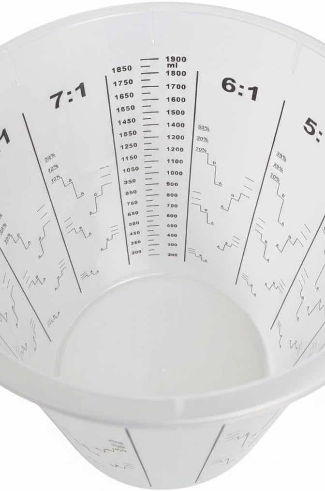 Plastic Paint Mixing and measuring Cup (1,900 mL) (Box of 25) Best for measuring liquids - Image 4