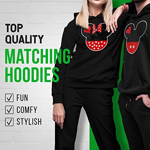 Couple Matching Outfits Minnie & Mickey Head Hoodie Set12