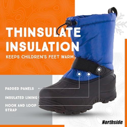 Image of Northside Frosty Insulated Winter Snow Boots for Girls and Boys with Rugged, Water Resistant Nylon Upper, Quick-Drying Lining, Removable EVA Insole, and Durable TPR Outsole