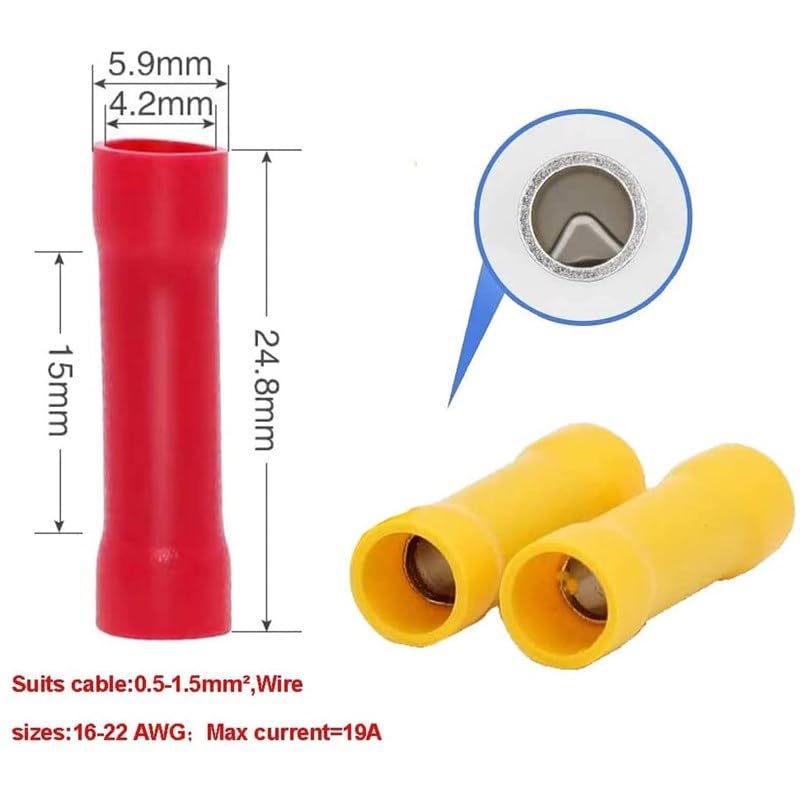 240pcs Assorted Insulated Crimp Terminals Electrical Wire Cable Butt Wire Connectors Heat Shrink Waterproof Crimping Terminal VUQLDHAYZ