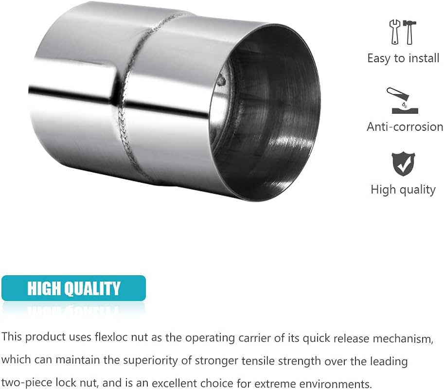 2 PCS Universal 2.75" ID to 3" OD Exhaust Pipe Adapter Connector Reducer 304 Stainless Steel 2.75 Inch to 3 Inch 2 3/4” ID to 3” OD kit