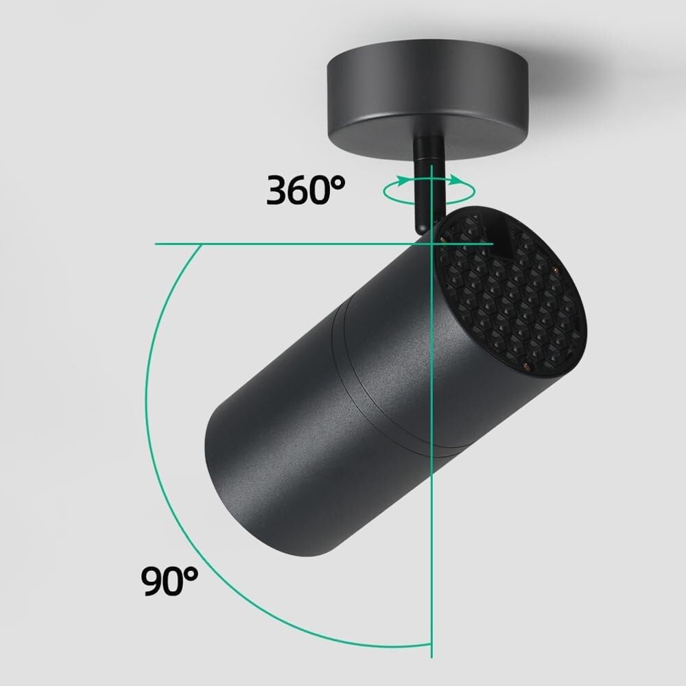 XBTGS Faretto, lampada da soffitto moderna ad angolo regolabile, lampada da parete per corridoio, scale o ingresso interno, faretto da soffitto piccolo per una sola casa, lampada, luce calda 3000 K-20