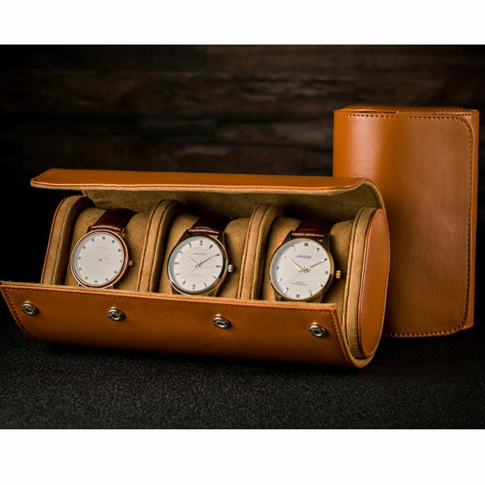 Custodia Da Viaggio Per Orologio Custodia Per Orologio, Rotolo Per Orologio In Pelle Pu Con Cuscino Per Orologio Rimovibile,Custodia Da Viaggio Per Organizer,Nero,1slot