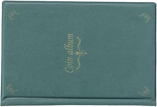 Álbum de monedas conmemorativo para coleccionar centavos, organizador de libros para el hogar, diseño vertical, viajes, álbumes de recortes, manualidades, regalo, color verde