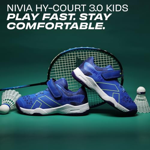Image of Nivia Hy-Court 3.0 Kids Indoor Court Shoes, Lightweight Non-Marking Badminton Shoes with Cushioned Comfort & Durable Grip for Juniors