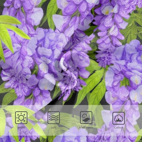 Girls Underwear Toddler 2t Cotton Girl Panties Cute Aesthetic Kids Briefs Undies Violet Wisteria Flowers Lavender Green3