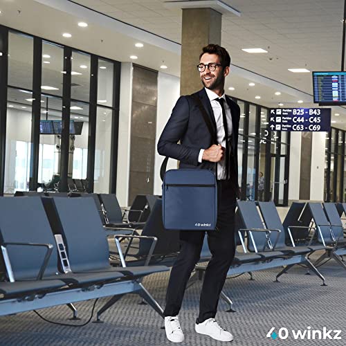 40Winkz USA CPAP Travel Bag, CPAP carry bag for various CPAP’s compatible with, Airsense 10, Airsense 11, Dreamstation & more. Attaches to luggage & travel compliant (Navy) by 40Winkz - Image 5