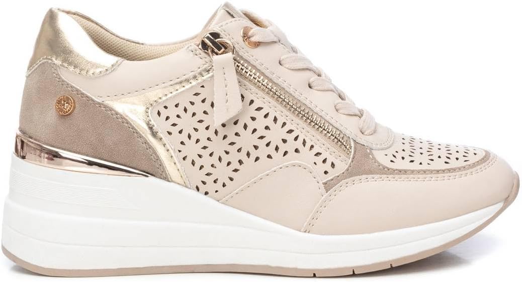 XTI  Zapatilla Mujer Beige  Calzado Cómodo y Versátil  Moda Casual  Modelo 14363202 (Talla 40)