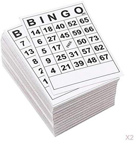 120 Disposable Bingo Paper Cards - Enhance Cognitive Abilities - Family Fun Night - Easy Read and Play - Perfect for Kids and Adults