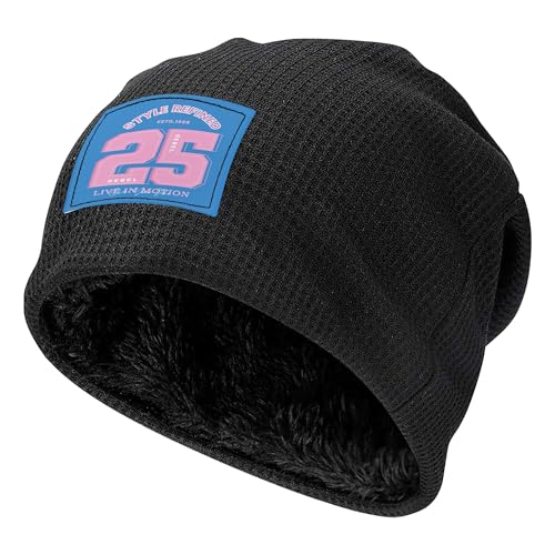 Bonnet à pompon en maille gaufrée chaud et léger avec sa doublure polaire isolante
