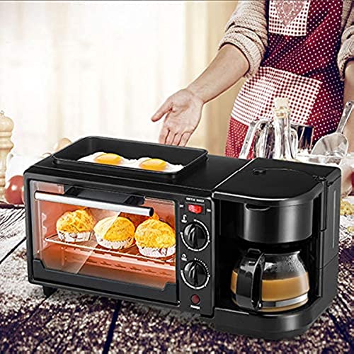 Parrilla antiadherente, máquina de desayuno de 1050 W, 17.3 x 7.9 x 7.9 pulgadas, perfecta para cocinar sándwiches, carne, verduras, fácil limpieza, ideal para desayunos familiares