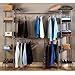 Seville Classics Expandable Double-Rod Clothes Rack Closet Organizer System, 58