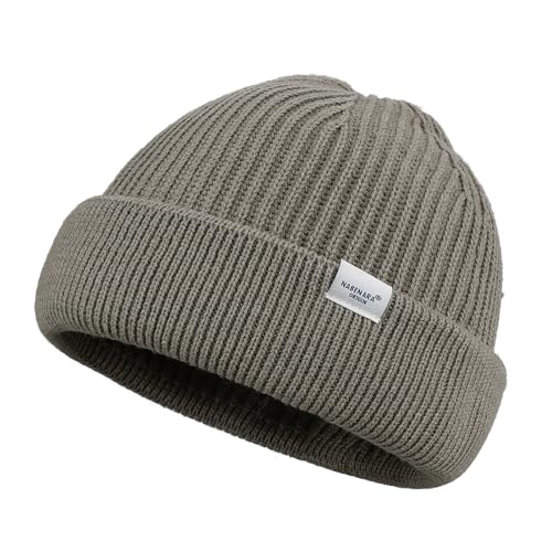 CLAPE Men’s Rolled Beanie Hat, Solid Winter Skullcap