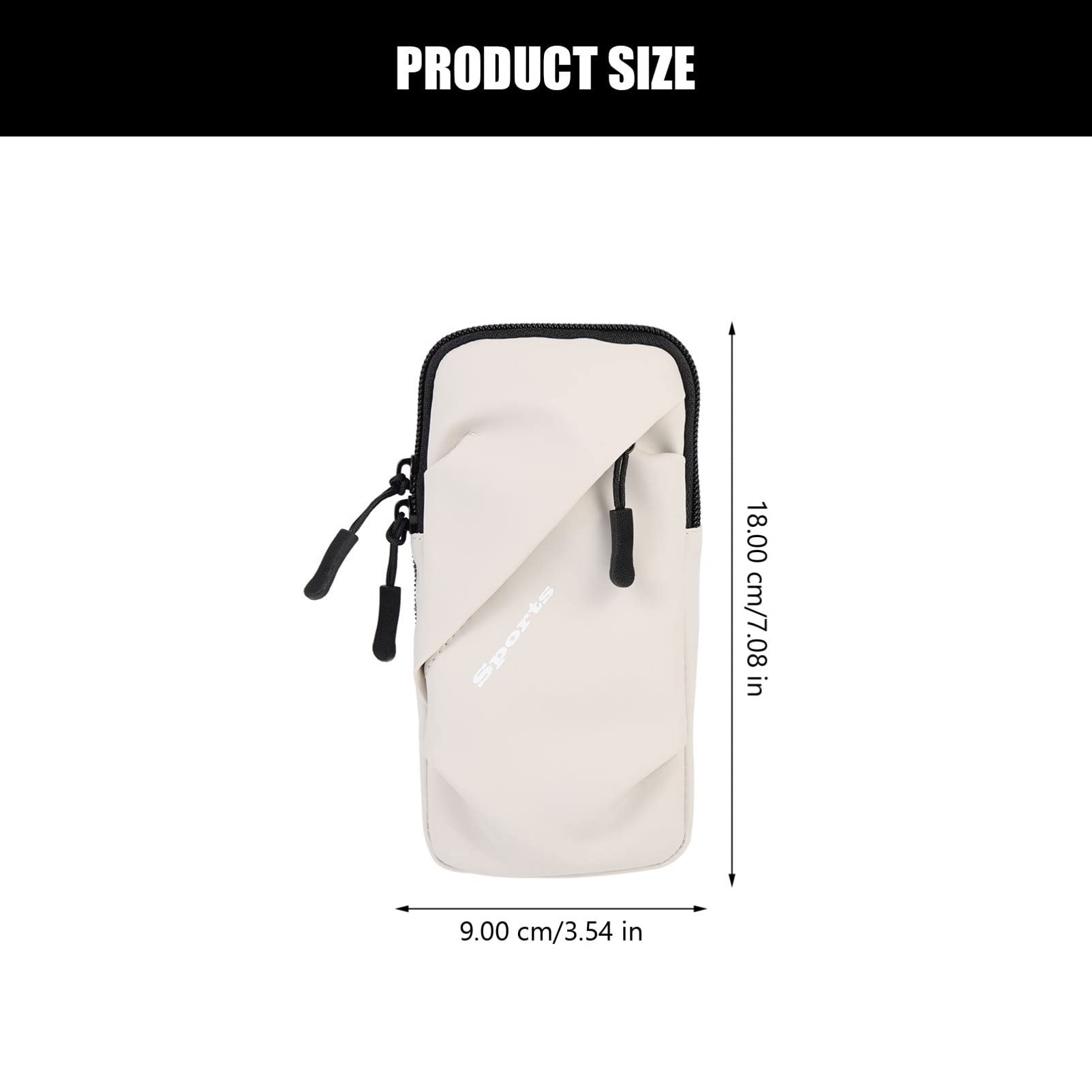 Gatuida 4pièces Brassard De Course Élastique pour Téléphone Poche De Rangement Étanche pour Sport Et Activités Plein Air Compatible Majorité des Smartphones