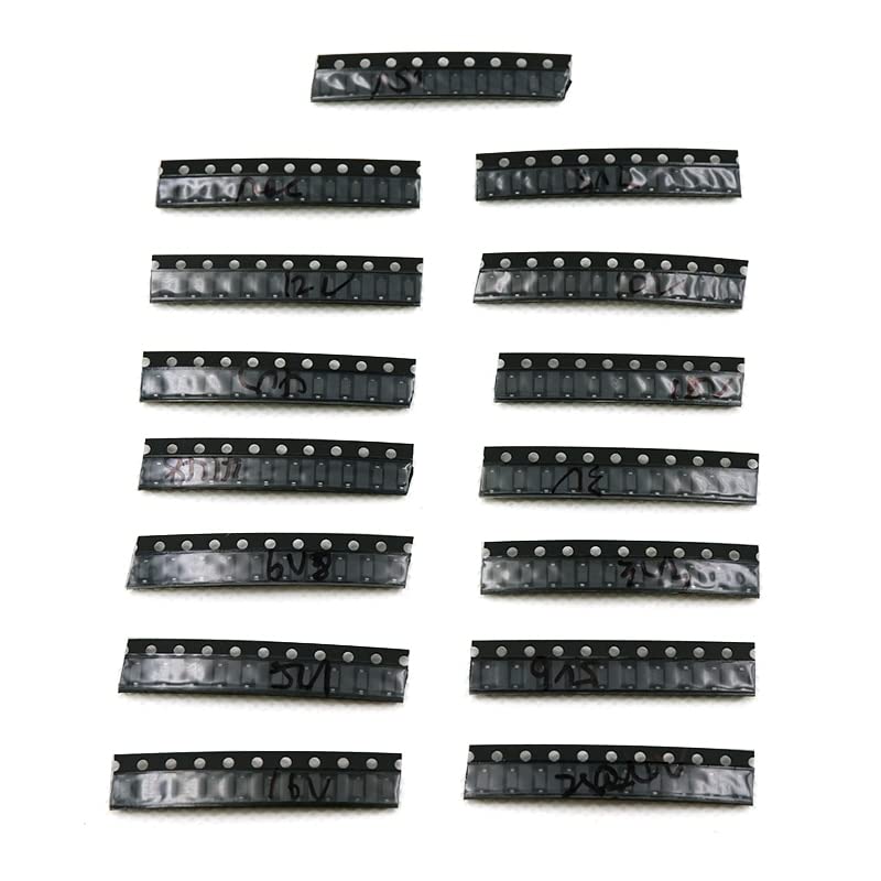SAITOM diodo -123 1206 0.5W Diodo Zener SMD Confezione 15 Valori * 10 pz =150 pz Kit