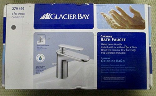 Glacier Bay 4 in. Centerset Carmine 1-Handle High-Arc Mono Block Bathroom Faucet in Chrome