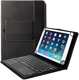 Eoso TouchPad Keyboard case for Tablets,2-in-1 Bluetooth Wireless Keyboard with Touchpad & Leather
