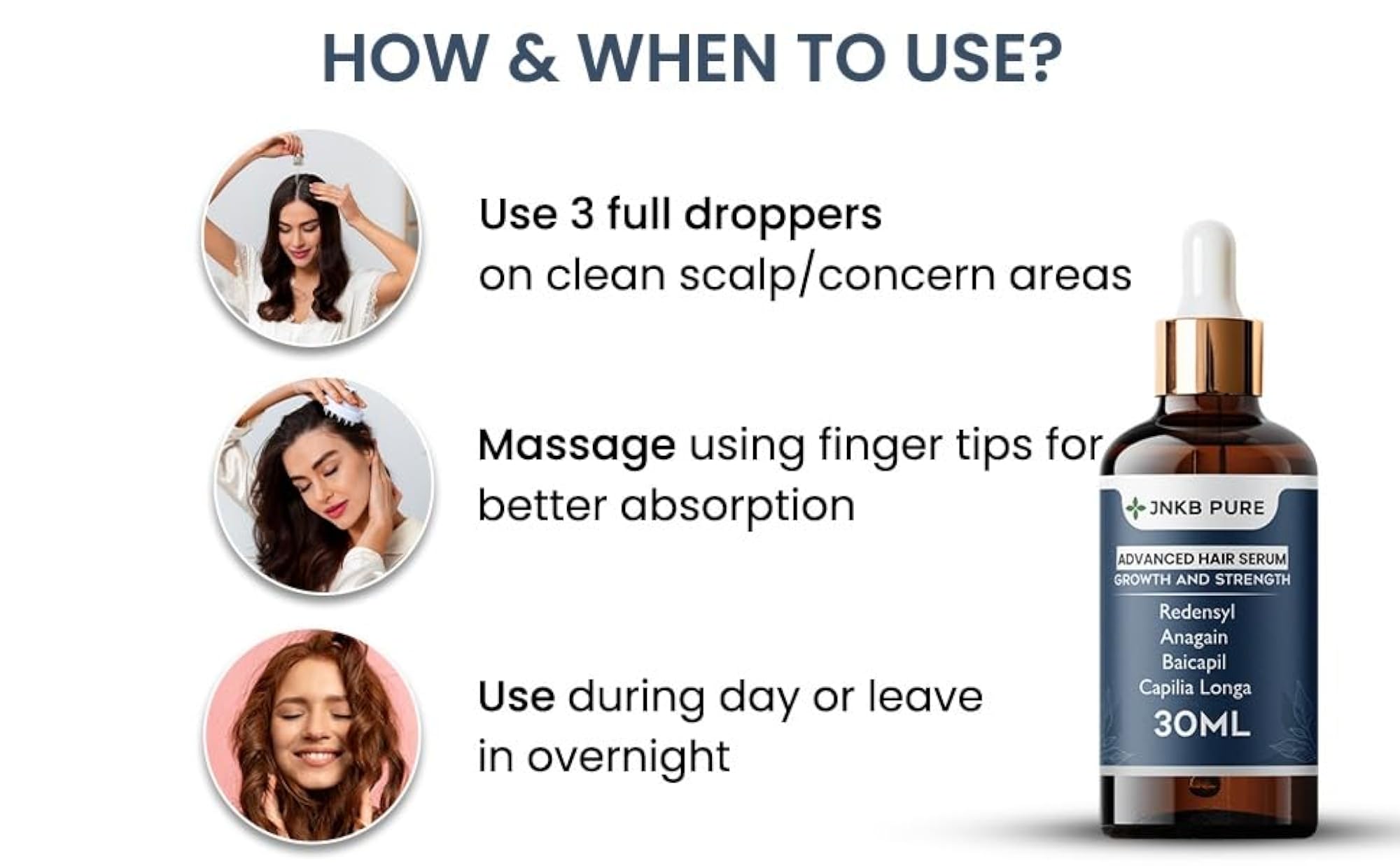 Hair Growth Serum with 4 Active Botanicals, Plant-Based