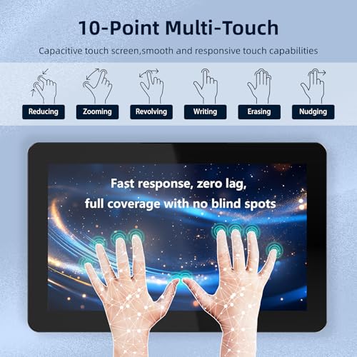 Image of 21.5 inch Embedded Industrial Touchscreen Panel PC-Fanless,Windows 11 Pro All-in-One Computer,IP65 Front Panel,1080P 16:9 Touch Monitor,HDMI /LAN /COM /USB /GPIO,for Automation(I7 12th Gen,16G+128G)