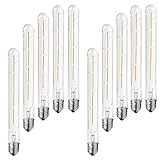 WANGFEI T30 Ampoule  Filament LED E27 4W 225mm Ampoule Tubulaire Edison Non Dimmable En Verre Clair,2700K Blanc Chaud 400LM Lampe D'clairage Classique Antique Nostalgique 10 Paquets