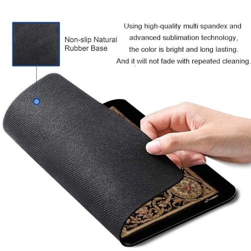 Image of Carpet Pattern Mousepad - Small Non-Slip Rubber Carpet Design Printed Computer Mouse Pad 19x22cm (FMP0233)