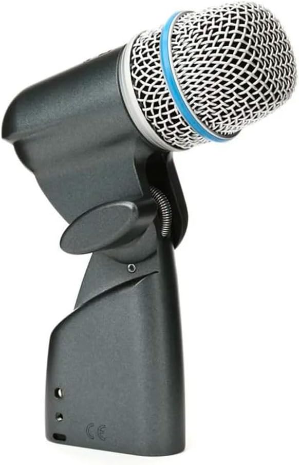 Shure BETA 56A Snare and Tom Microphone – Supercardioid Swivel-Mount Dynamic Drum Mic for Close Miking, Equipped with Shock Mount for Sound Isolation, Dynamic Locking Stand Adapter, Steel Mesh Grille