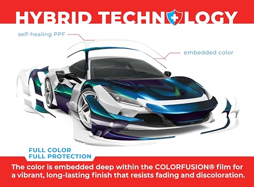 Image of ColorFusion PPF by VViViD, Gloss Metallic Blue Chameleon Dry Apply PPF Vinyl Car Wrap Roll 6ft x 5ft