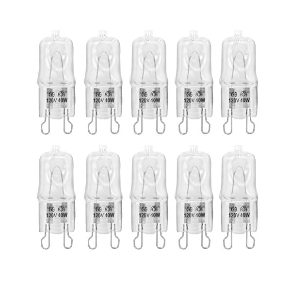 12Vmonster Illumi Projektionen 10er Packung Klar Linse G9 40 Watt 240V Halogen Licht Lampen JCD Typ 240V Lampe 40W T4 G9…