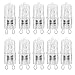 10 Pack Crystal Clear Lense Q40/G9/CL/120V G9 JCD 40 Watt 120 Volt T4 JD Type Halogen House Hold Light Bulb Hanging Pendant Accent Type Spot Down Lamp Chandelier Sconce Fixture Lighting